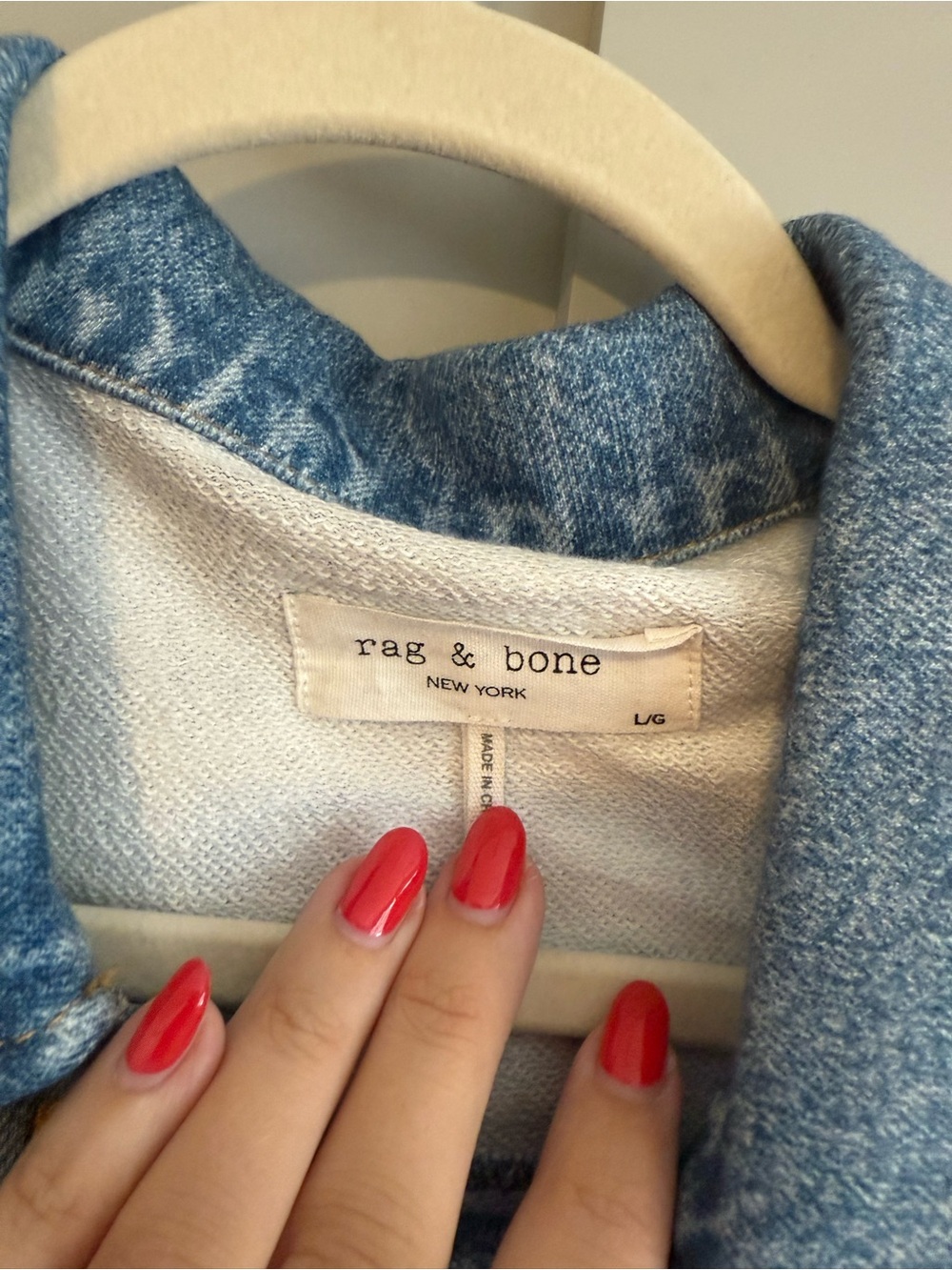 rag & bone Light Wash Denim Jacket - Picture 2 of 3